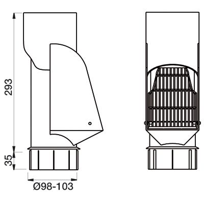 Lindab Guttering - Self-cleaning Leaf Trap (HD Polythene) SLS 100mm