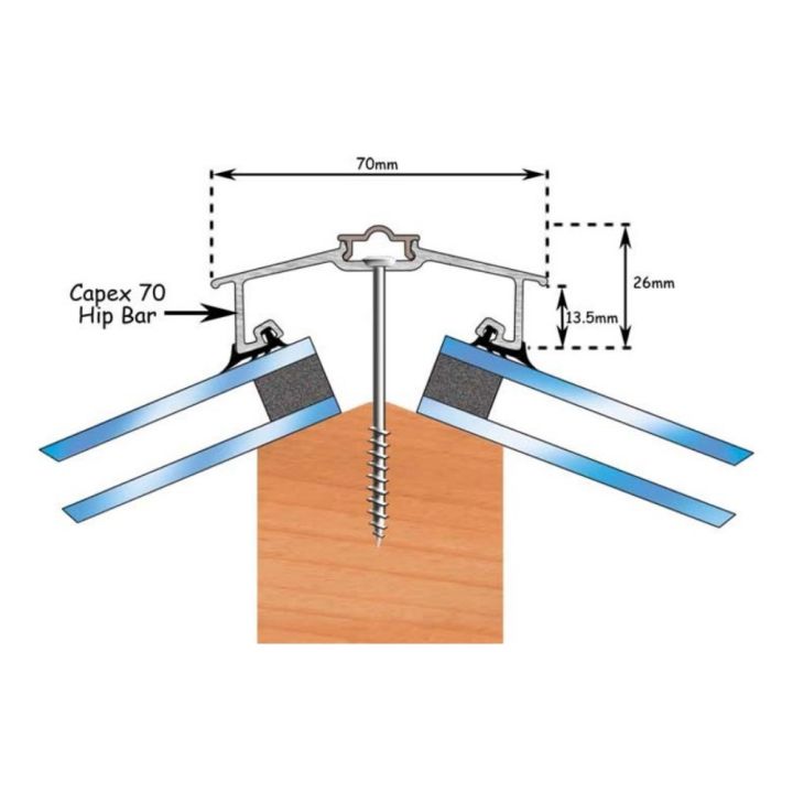 Storm Capex 70 Concealed Fix Hip Bar Storm Capex 70 Concealed Fix Hip Bar