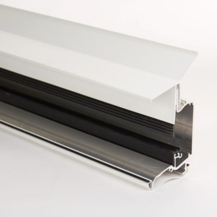 Poly X Aluminium Glazing Bar Wallplate - White Poly X Aluminium Glazing Bar Wallplate - White