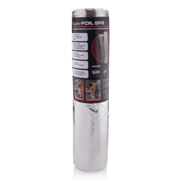 SuperFOIL SF6 Multi-layer Foil Insulation - 30mm x 1200mm x 10m SuperFOIL SF6 Multi-layer Foil Insulation - 30mm x 1200mm x 10m