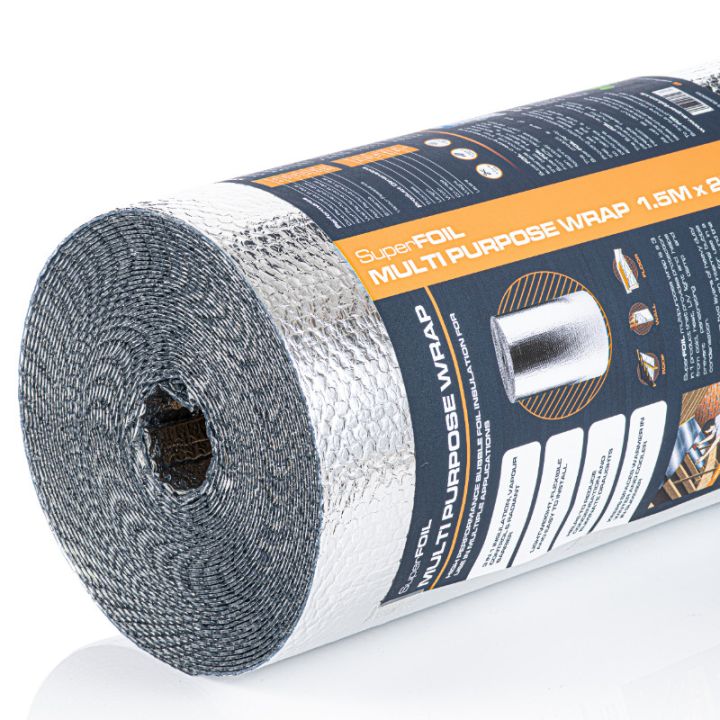 SuperFOIL SFBA Double Foil Single Bubble Insulation - 3mm x 1500mm x 25m SuperFOIL SFBA Double Foil Single Bubble Insulation - 3mm x 1500mm x 25m