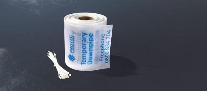 Protec - Temporary Downpipe - 254mm x 200m (Pack of 2) Protec - Temporary Downpipe - 254mm x 200m (Pack of 2)