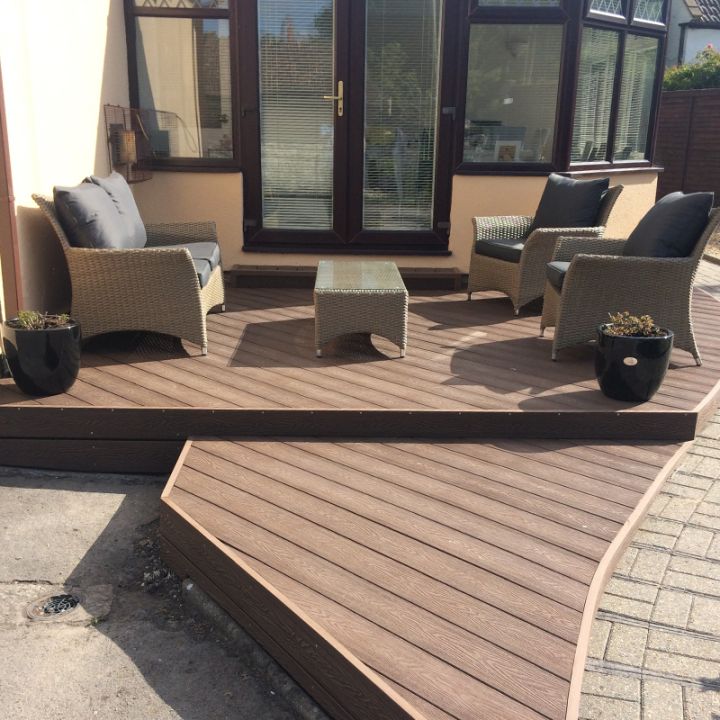 Triton - Dual-sided Hollow Composite Decking Board - 148mm x 25mm Triton - Dual-sided Hollow Composite Decking Board - 148mm x 25mm