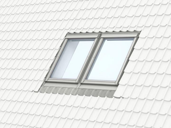 VELUX EKJ 4021E Twin Recessed Combination Tile Flashing Installation Kit with 100mm Gap