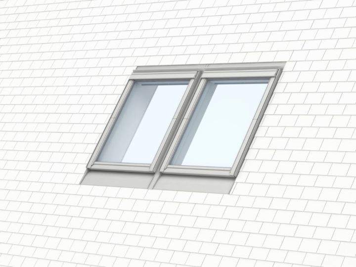 VELUX EKN 4021E Twin Recessed Combination Slate Flashing Installation Kit with 100mm Gap VELUX EKN 4021E Twin Recessed Combination Slate Flashing Installation Kit with 100mm Gap