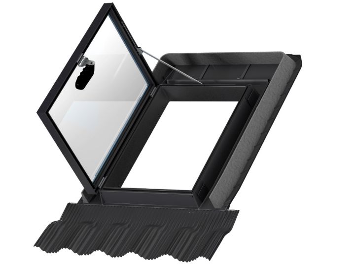 VELUX GVT 103 0059Z Double-Glazed Manual Side Hung Cold Room Roof Window - 54x83cm - Black Polyurethane/Aluminium VELUX GVT 103 0059Z Double-Glazed Manual Side Hung Cold Room Roof Window - 54x83cm - Black Polyurethane/Aluminium