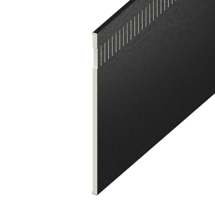Vented Soffit UPVC Board - Flat 10mm Airspace - Black Ash (5m) Vented Soffit UPVC Board - Flat 10mm Airspace - Black Ash (5m)