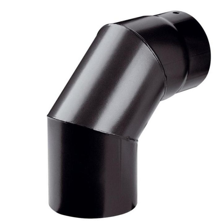 Vitreous Enamel Stove Pipe 90 Degree Bend - 125mm to 150mm Vitreous Enamel Stove Pipe 90 Degree Bend - 125mm to 150mm