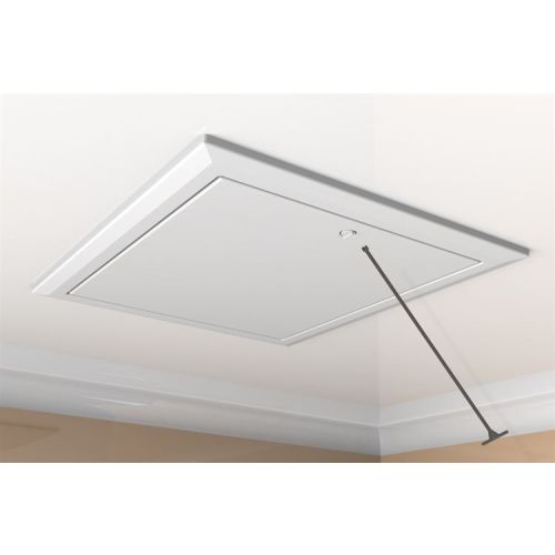 Timloc Plastic Hinged Loft Access Door - 562 x 662mm - White
