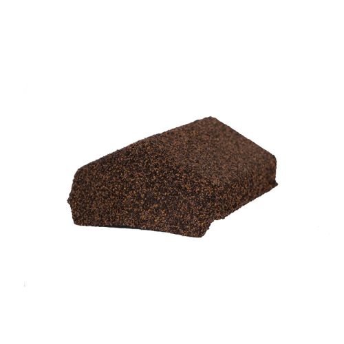 Britmet Shingle - 135 Degree Metal Slimline Ridge End Cap - Rustic Brown