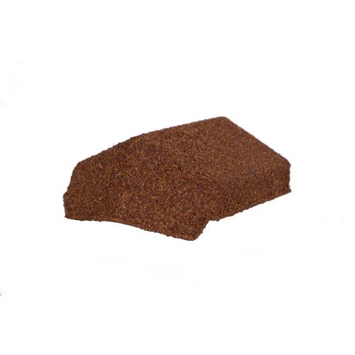 Britmet Shingle - 135 Degree Metal Slimline Ridge End Cap - Rustic Terracotta