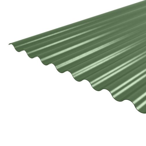 Corrugated Metal Sheet - 13.5/3 Profile - 0.7mm - Polyester Juniper Green