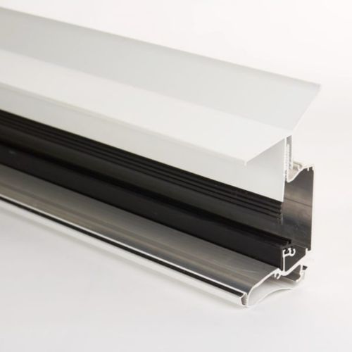 Poly X Aluminium Glazing Bar Wallplate - White