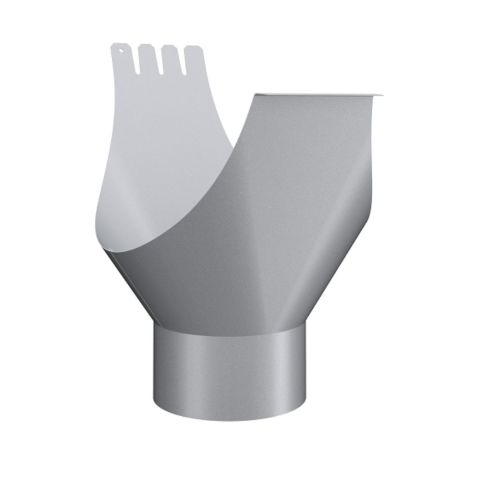 Lindab Guttering - Gutter Outlet with Clip OK - Magestic Galvanised