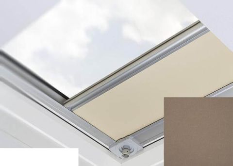 Fakro - ARF/D II 231 - Flat Roof Manual Blackout Blind - Cedar Brown