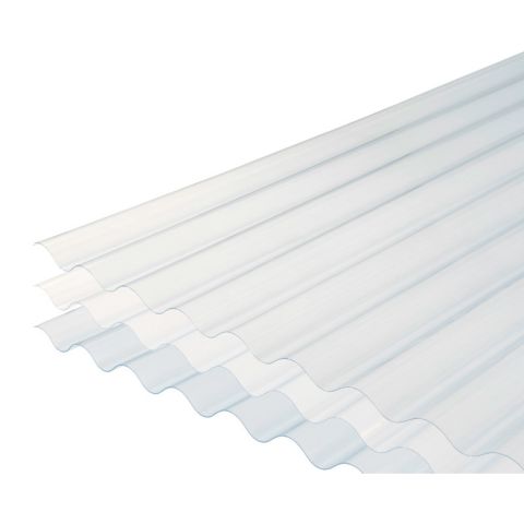 MegaSheet 3in Corrugated PVC Roofing Sheet (Clear)