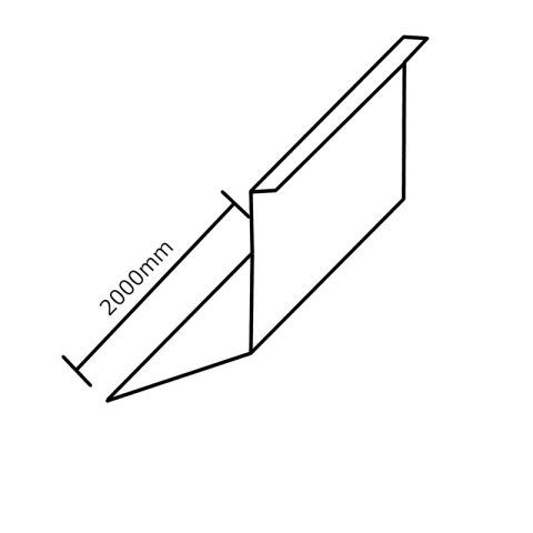 Britmet Pantile 2000 - Metal Apron Flashing - 2000mm