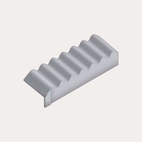 Swisspearl Cemsix Big Six Fibre Cement Eaves Closure - 1086mm (Natural Grey)