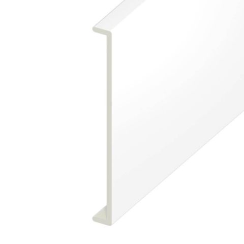 Double Fascia UPVC Capping Board - Plain - White (5m)
