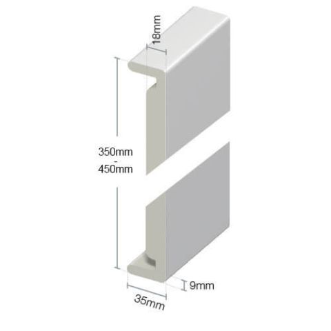 Double UPVC plain fascia board sizes