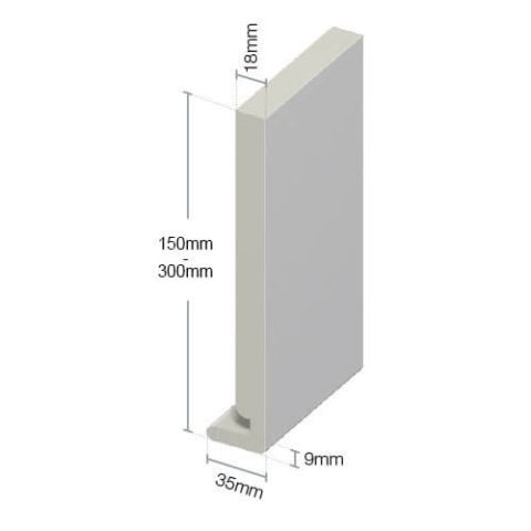 UPVC Plain Fascia Board Sizing