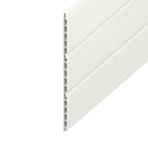 Hollow UPVC Soffit Board - 300mm x 9mm - White Ash (5m)