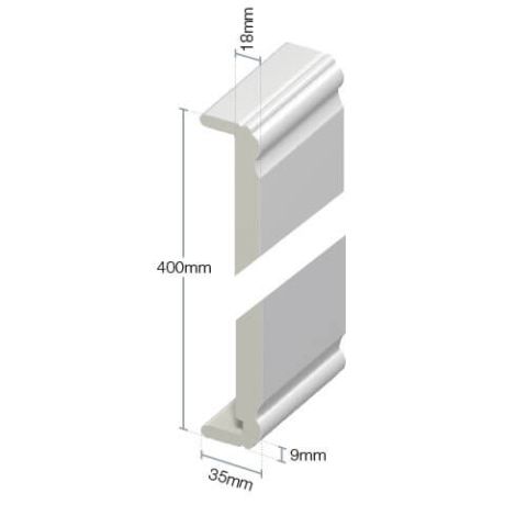 Ogee double upvc fascia sizing