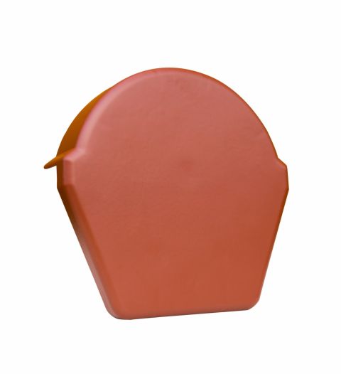 Lightweight Tiles - Smooth Budget Ridge End Cap - Red