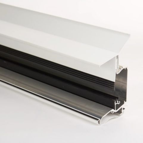 Poly X Aluminium Glazing Bar Wallplate - White