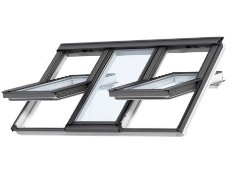 VELUX GGLS FFKF08 3-in-1 Centre Pivot Roof Window - 188x140cm
