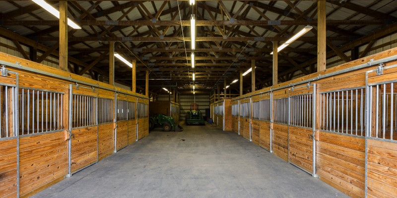 Stall doors in barn