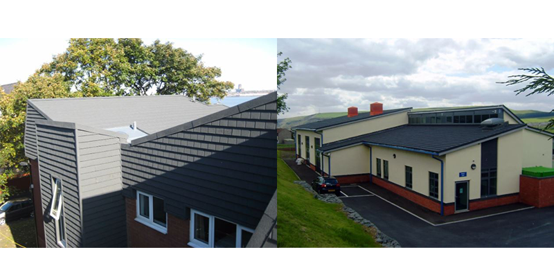 Britmet Plaintile Metal Roof Tile being used