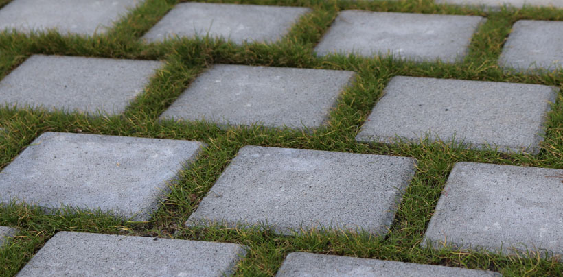 Patio over grass