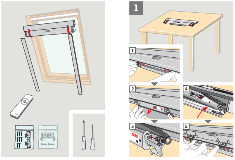 velux solar powered blind diagram