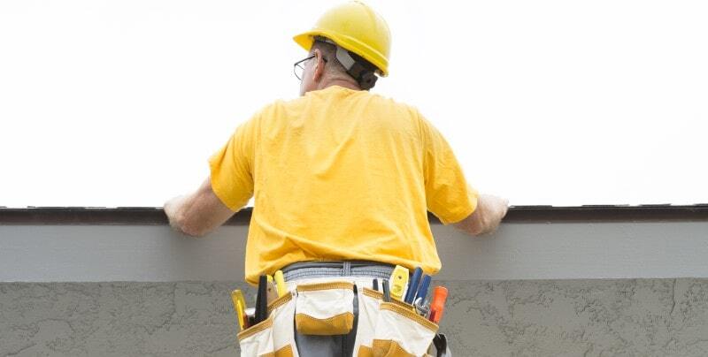 contractor fixing conservatory roof