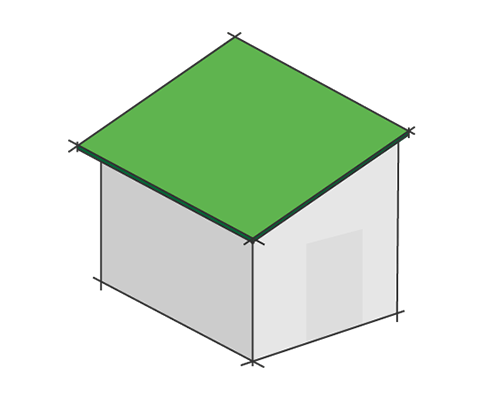 Diagram of an Lean-To Roof